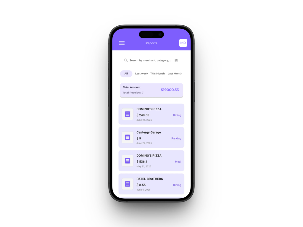 Receipts Management