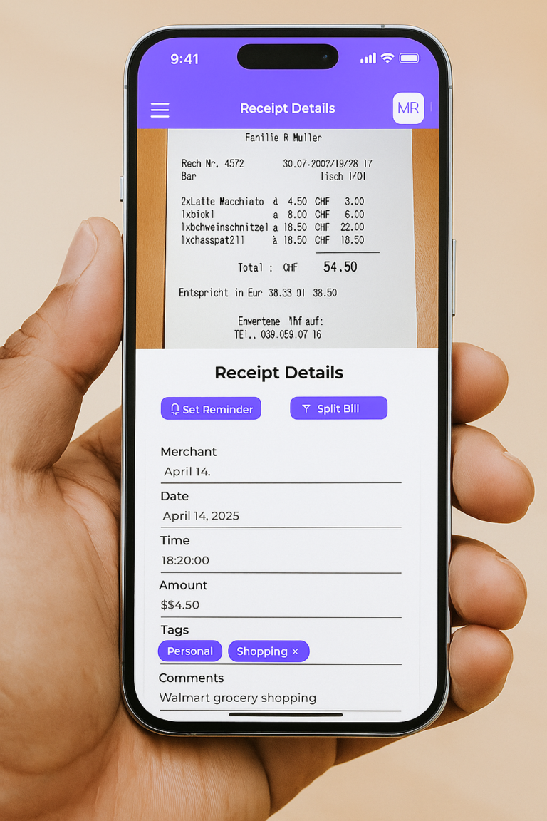 Smart AI Receipt Scanner & Expense Tracker App – AI Expense Management