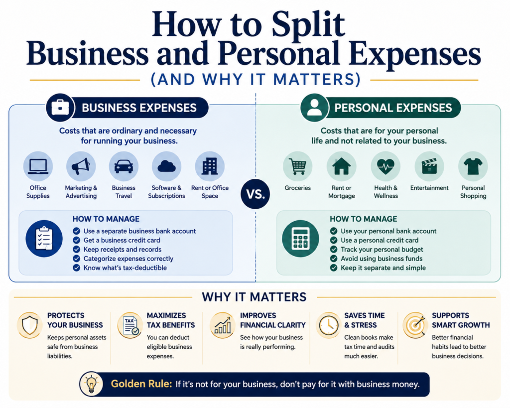 How to Split Business and Personal Expenses (And Why It Matters)