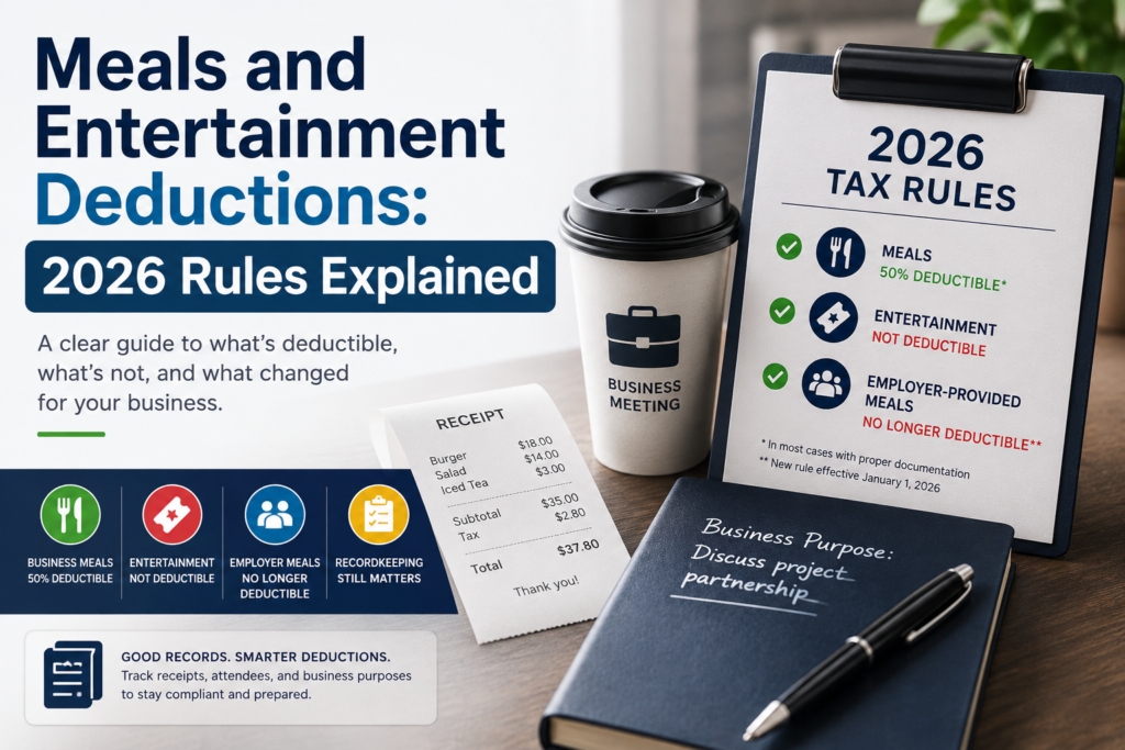 Meals and Entertainment Deductions: 2026 Rules Explained