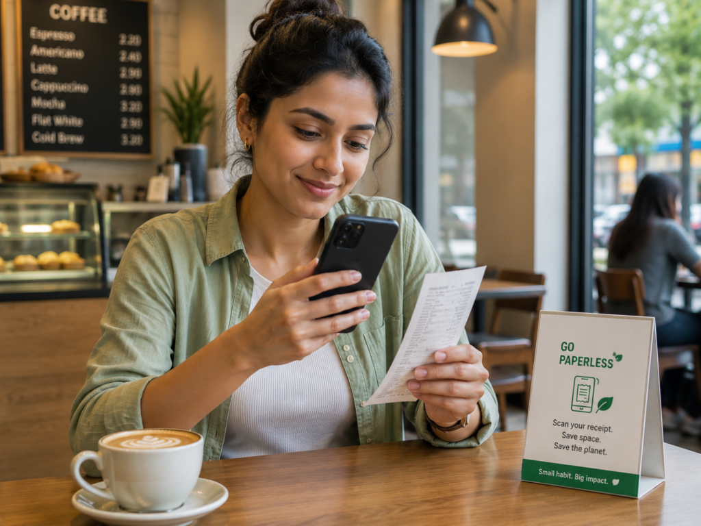 paper-less receipt