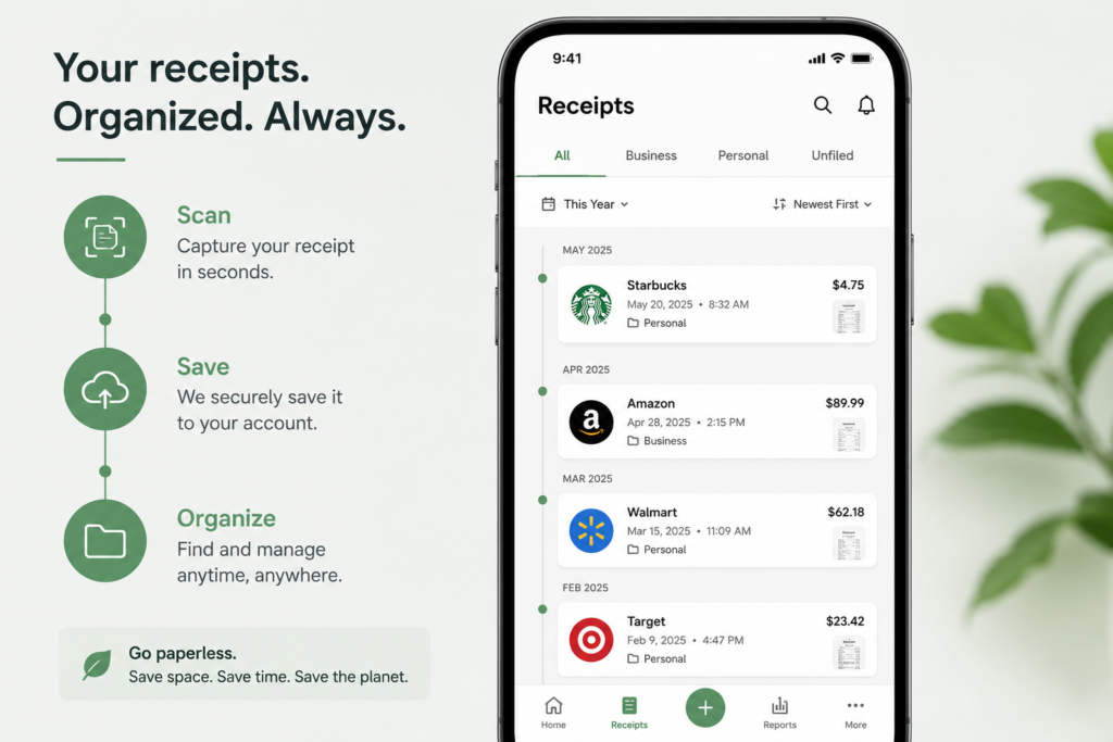paper-less receipt