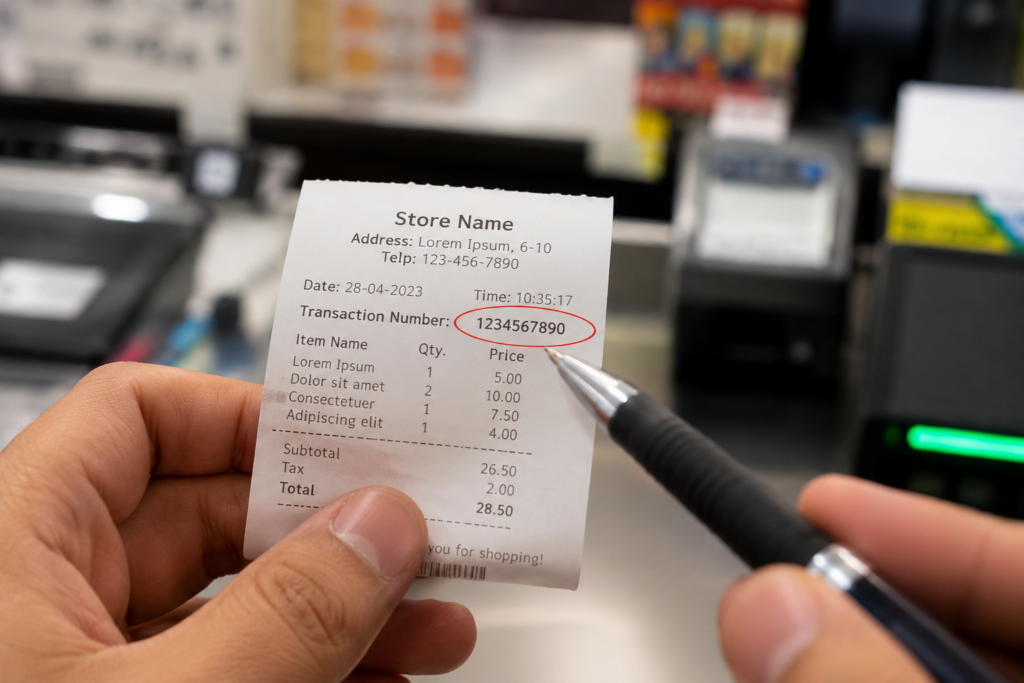 What Is a Transaction Number on a Receipt (and How to Find Yours)